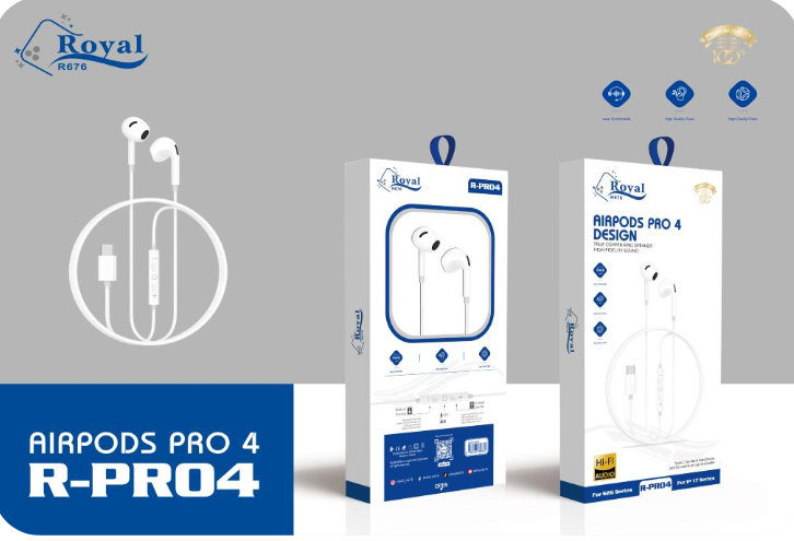 Écouteurs filaires USB-C Royal R-PRO4
