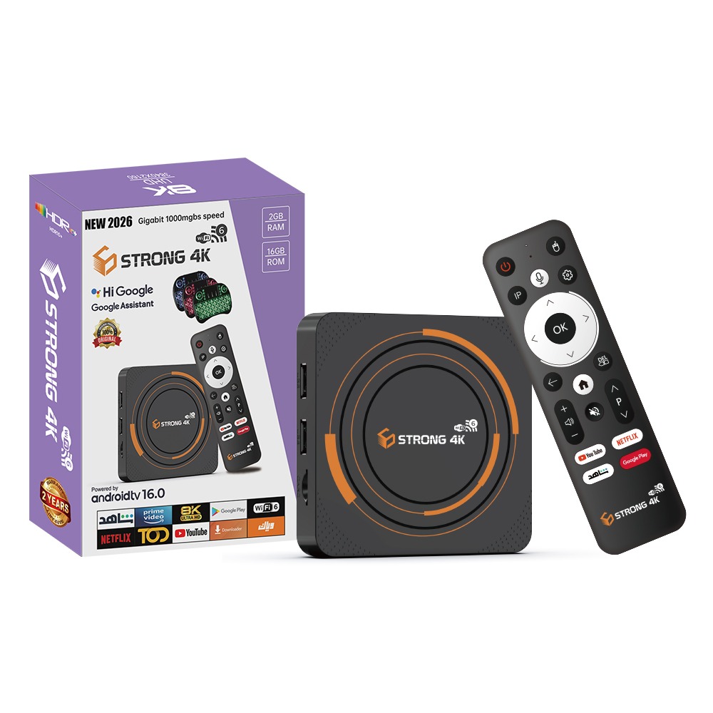 Strong 4K — Box TV Android 16, Wi-Fi 6, 2 Go / 16 Go