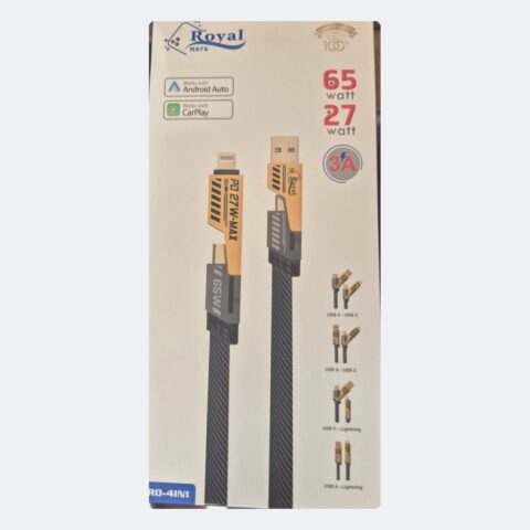Câble 4 en 1 Royal RO-4IN1 — USB-C / Lightning, 65 W