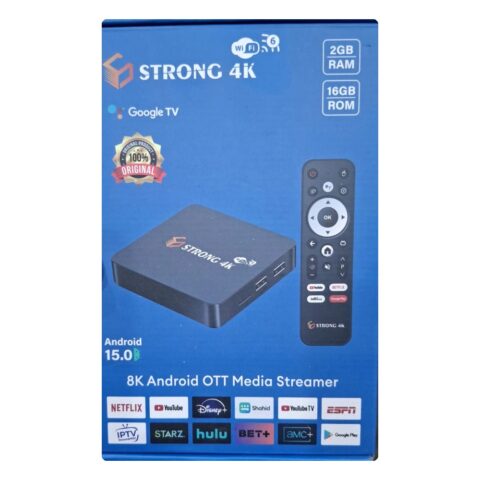 Strong 4K Google TV — Box Android 15, Wi-Fi 6, 2 Go / 16 Go